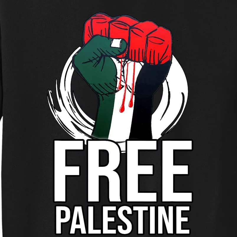 Free Palestine Arabic Support Palestine And Gaza Jerusalem Sweatshirt