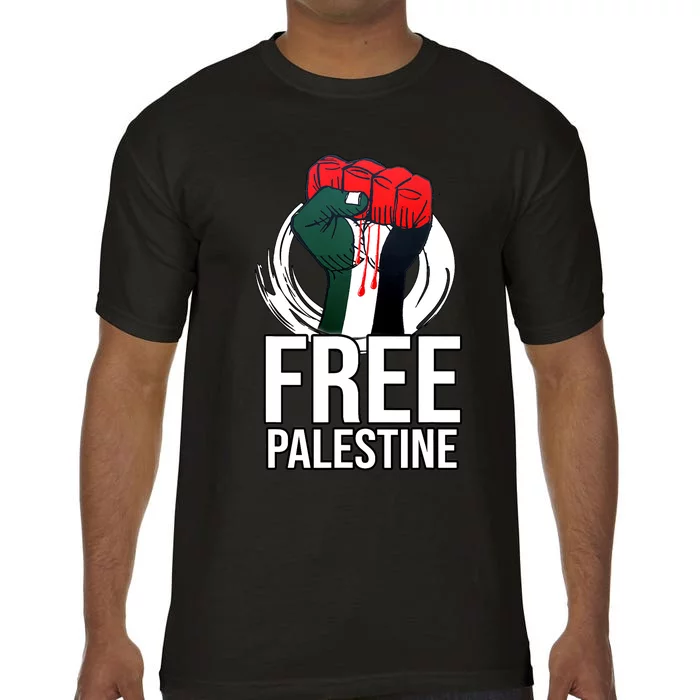 Free Palestine Arabic Support Palestine And Gaza Jerusalem Comfort Colors T-Shirt