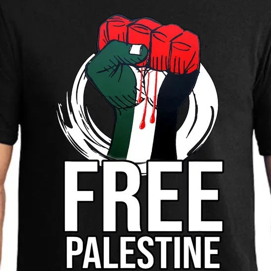 Free Palestine Arabic Support Palestine And Gaza Jerusalem Pajama Set