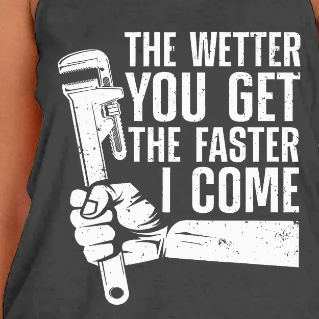 Funny Plumber Art For Women Steamfitter Plumbing Lovers Women's Knotted Racerback Tank