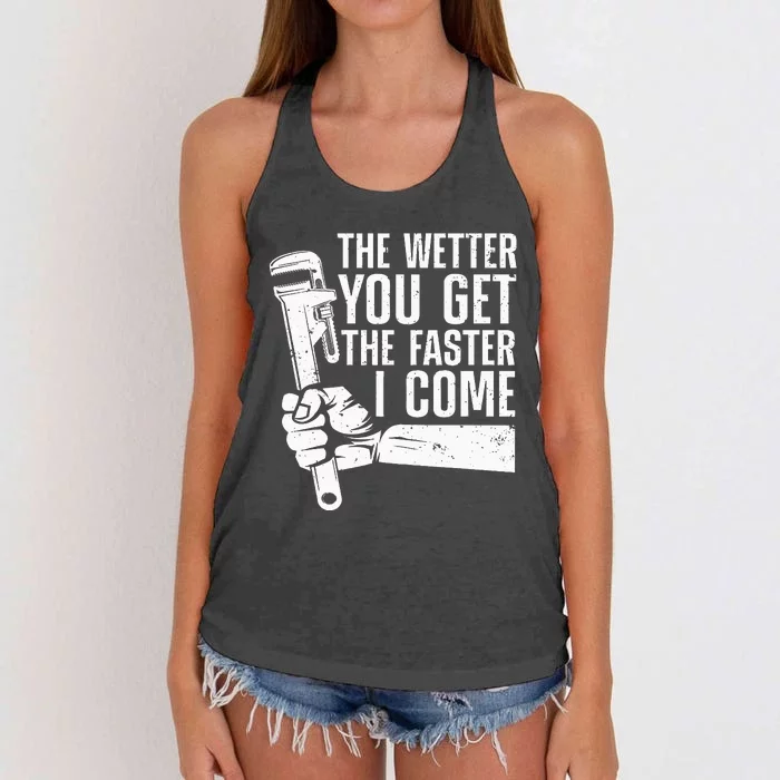 Funny Plumber Art For Women Steamfitter Plumbing Lovers Women's Knotted Racerback Tank