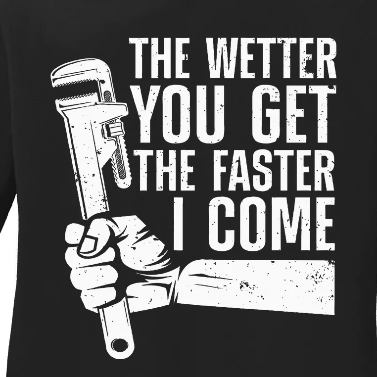 Funny Plumber Art For Women Steamfitter Plumbing Lovers Ladies Long Sleeve Shirt