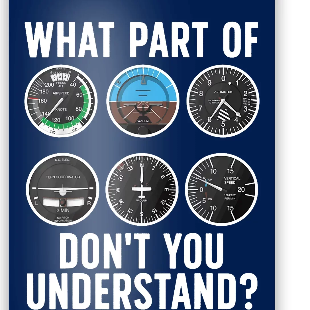 Funny Pilot Art For Wo Airplane Pilots Aviation Lover Poster