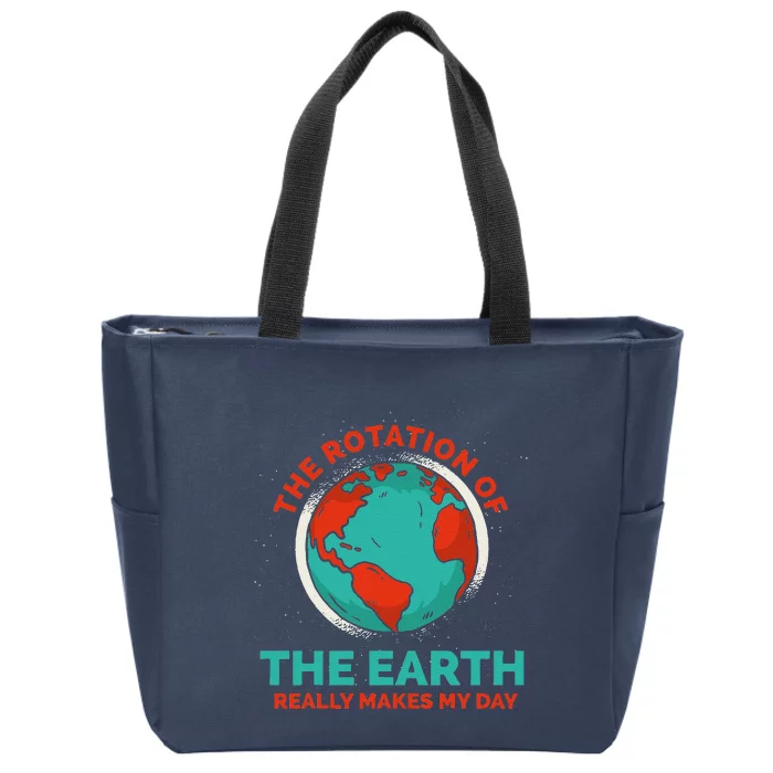 Funny Planet Anniversary Environmental Awareness Earth Day Zip Tote Bag