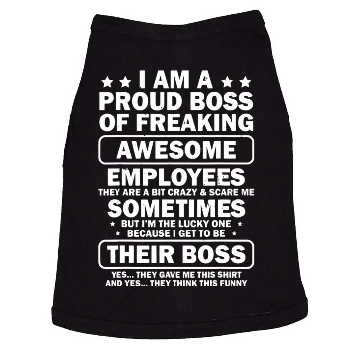 Funny Proud Boss Employee Appreciation Office Funny Boss Doggie Tank