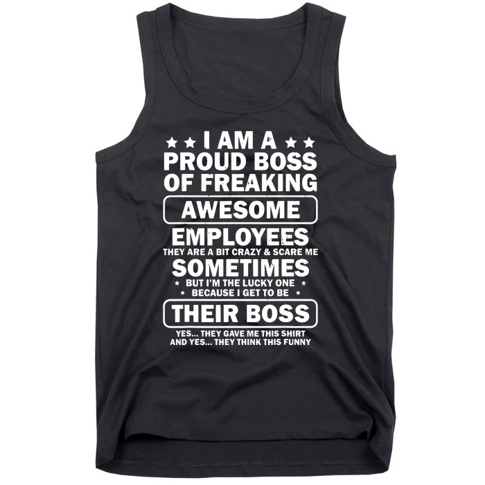 Funny Proud Boss Employee Appreciation Office Funny Boss Tank Top