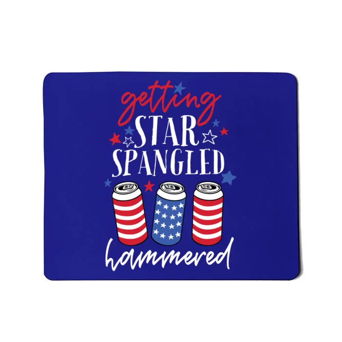 Funny Patriotic Beer Flag Getting Star Spangled Hammered Gift Mousepad