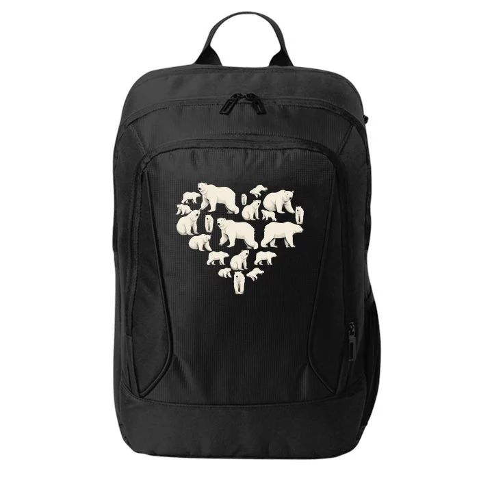 Funny Polar Bear Art For Arctic Polar Bear Lover City Backpack