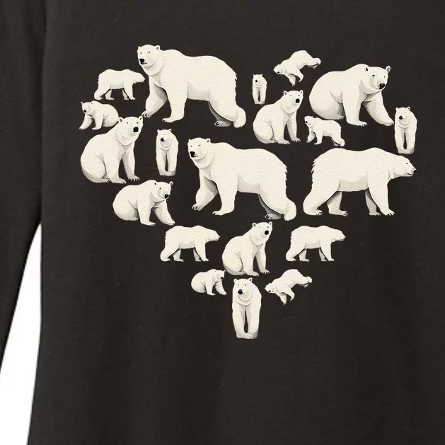 Funny Polar Bear Art For Arctic Polar Bear Lover Womens CVC Long Sleeve Shirt