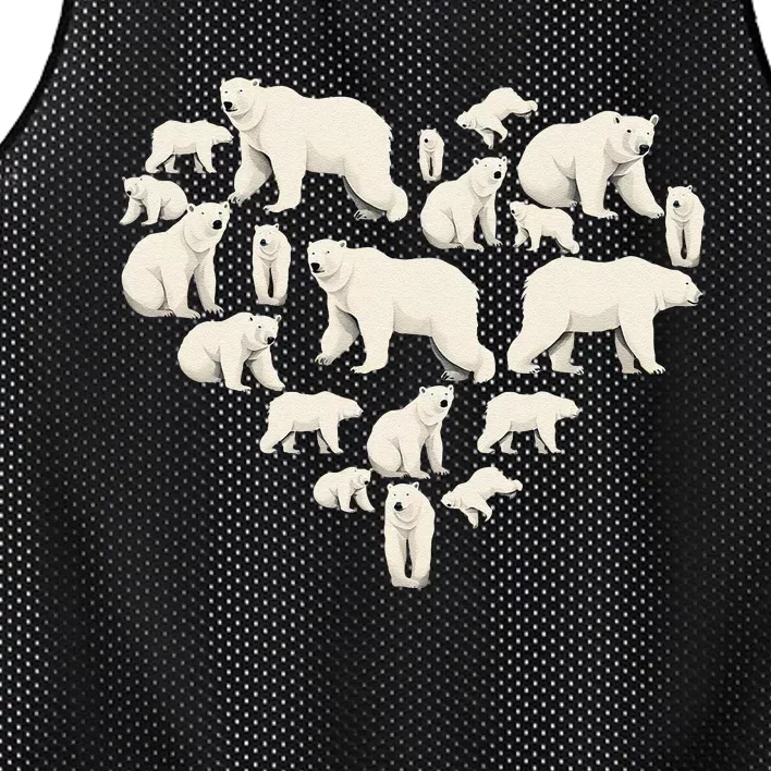 Funny Polar Bear Art For Arctic Polar Bear Lover Mesh Reversible Basketball Jersey Tank