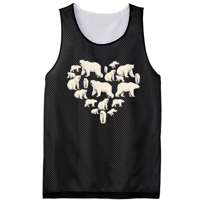 Funny Polar Bear Art For Arctic Polar Bear Lover Mesh Reversible Basketball Jersey Tank