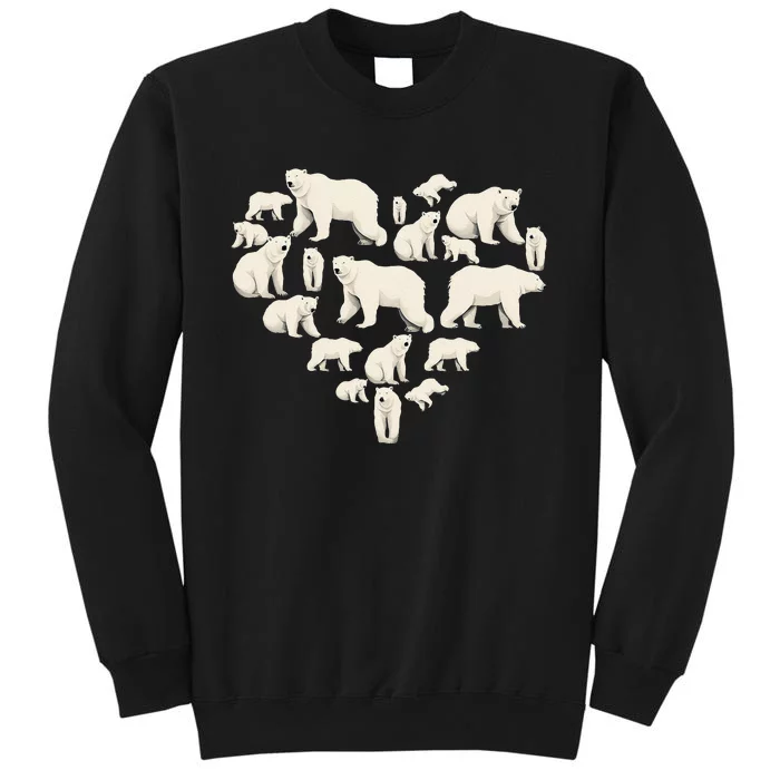 Funny Polar Bear Art For Arctic Polar Bear Lover Tall Sweatshirt