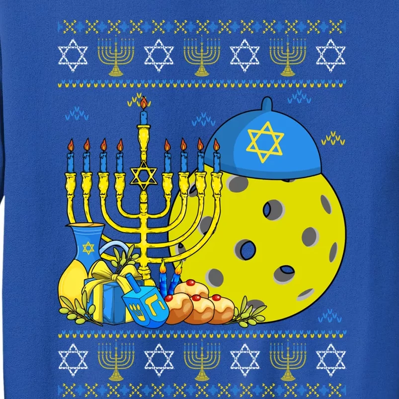 Funny Pickleball Ball Orah Dreidel Ugly Hanukkah Sweater Funny Gift Tall Sweatshirt