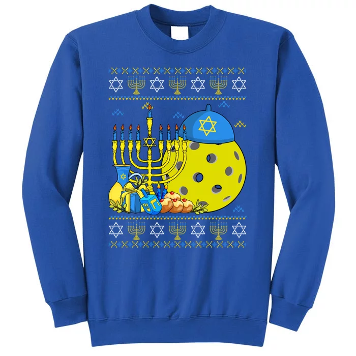 Funny Pickleball Ball Orah Dreidel Ugly Hanukkah Sweater Funny Gift Tall Sweatshirt