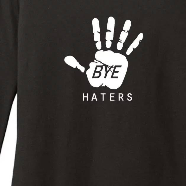 Funny Pictures Bye Haters With Hands Womens CVC Long Sleeve Shirt