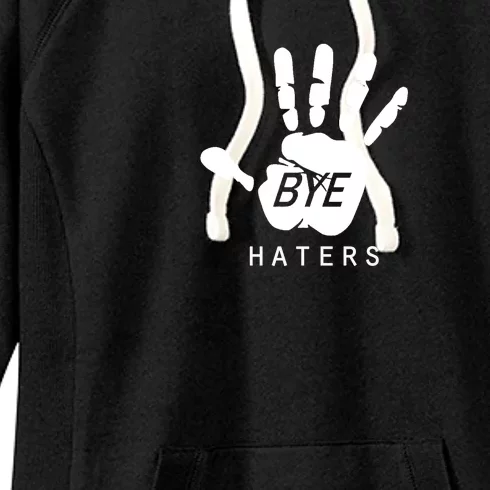 Funny Pictures Bye Haters With Hands Women's Fleece Hoodie