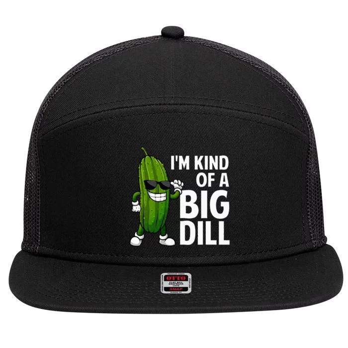 Funny Pickle Big Dill Pickle Lover 7 Panel Mesh Trucker Snapback Hat