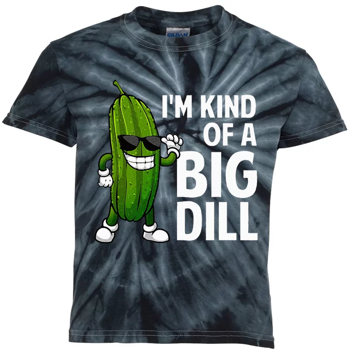 Funny Pickle Big Dill Pickle Lover Kids Tie-Dye T-Shirt