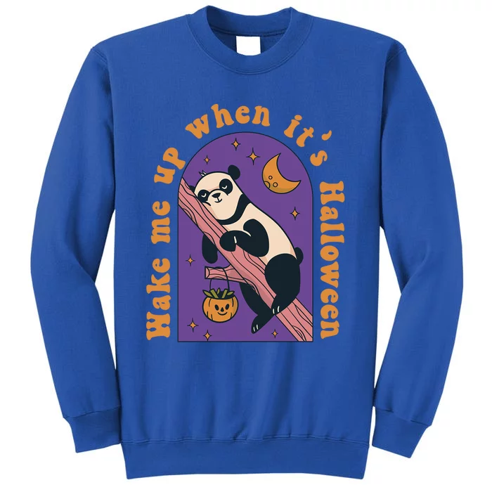 Funny Panda Bear Sleeping Wake Me Up When Its Halloween Meaningful Gift Sweatshirt