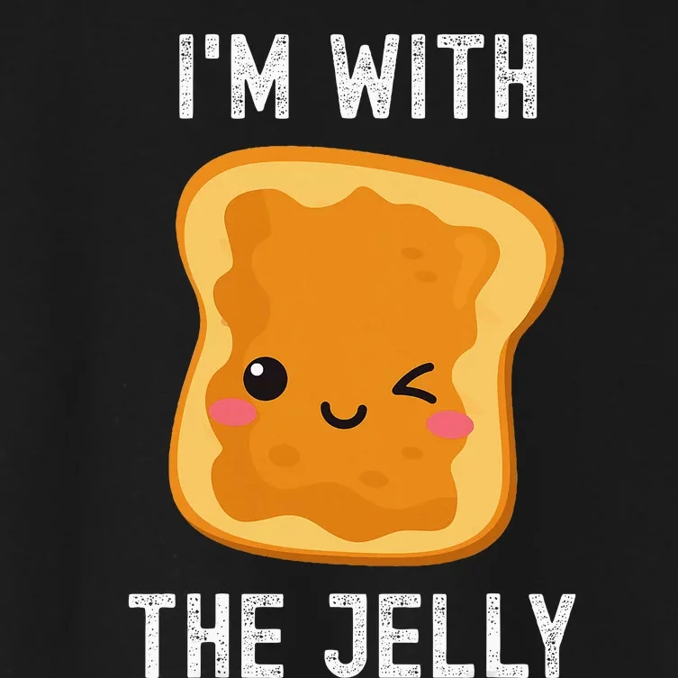 Funny Peanut Butter & Jelly Matching His & Hers Couples Women's Crop Top Tee