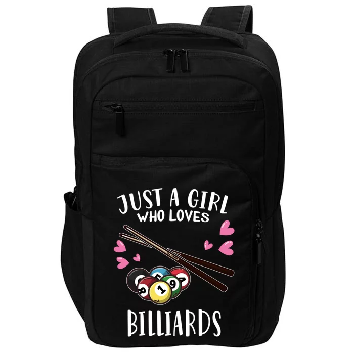 Funny Pool Billiard Lover Just A Who Loves Billiards Gift Impact Tech Backpack