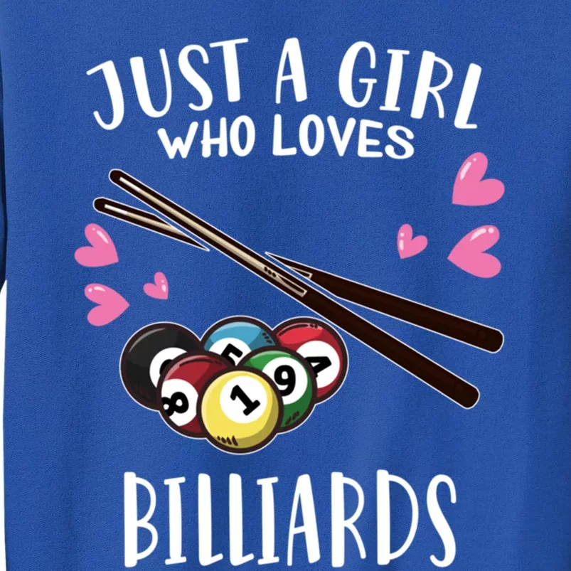 Funny Pool Billiard Lover Just A Who Loves Billiards Gift Tall Sweatshirt