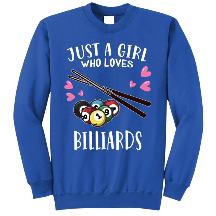 Funny Pool Billiard Lover Just A Who Loves Billiards Gift Tall Sweatshirt