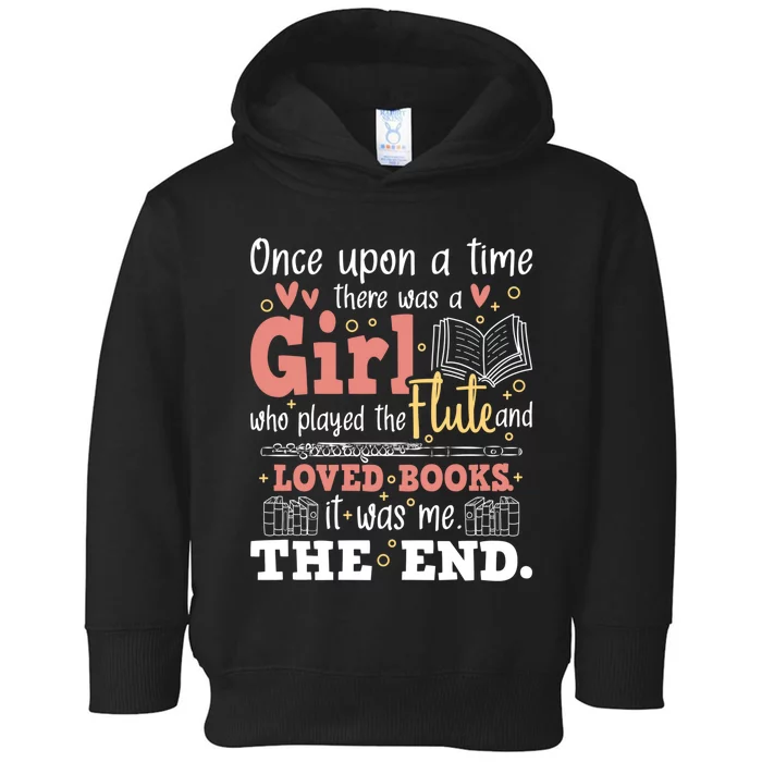 Flute Player Book Lover Flutist Marching Band Musician Toddler Hoodie