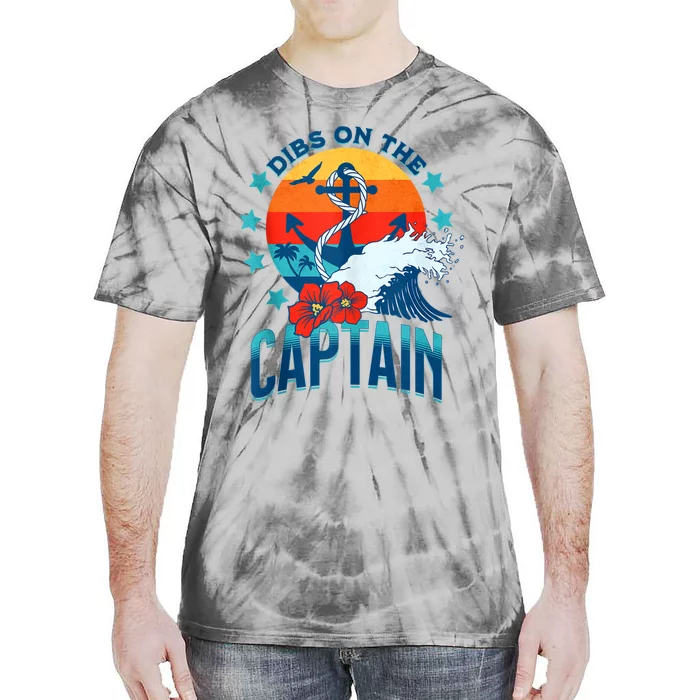 Funny Pontoon Boat Captain Dibs On The Captain Tie-Dye T-Shirt