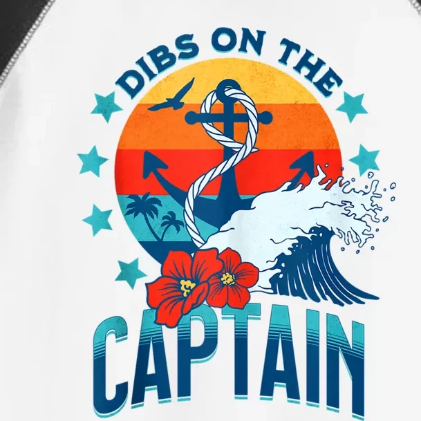 Funny Pontoon Boat Captain Dibs On The Captain Toddler Fine Jersey T-Shirt