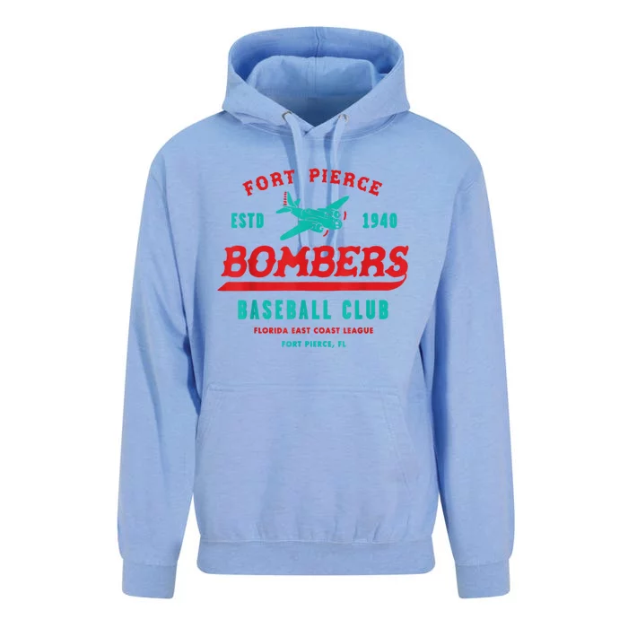 Fort Pierce Bombers Baseball Club Vintage Unisex Surf Hoodie