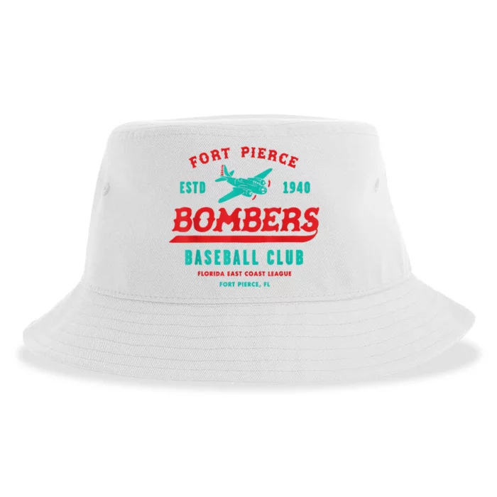 Fort Pierce Bombers Baseball Club Vintage Sustainable Bucket Hat