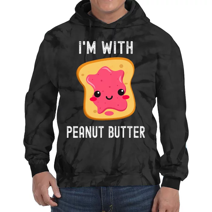 Funny Peanut Butter Jelly Matching Couples His & Hers Tie Dye Hoodie