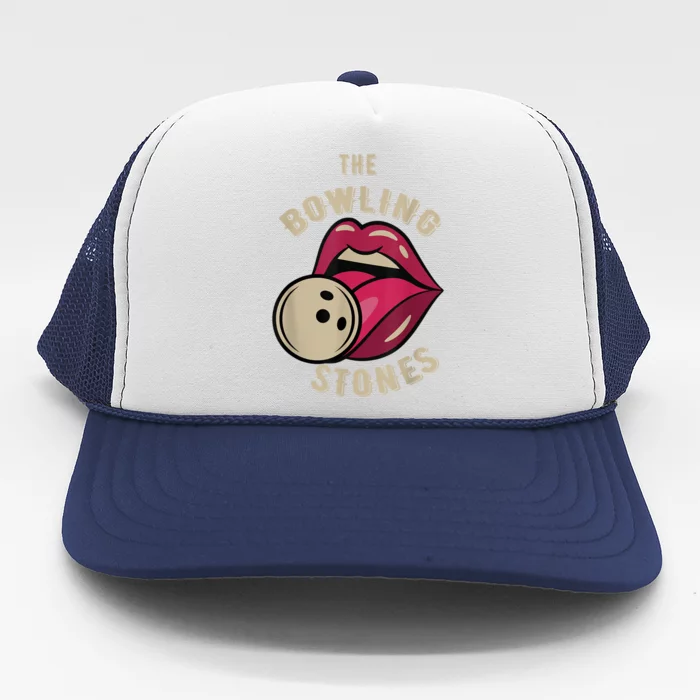 Funny Pun Bowling Stone Trucker Hat