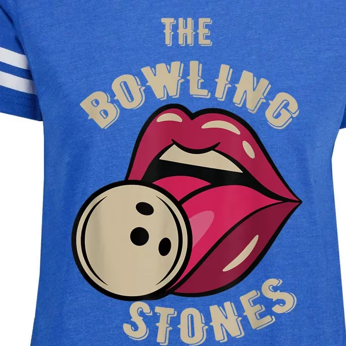 Funny Pun Bowling Stone Enza Ladies Jersey Football T-Shirt