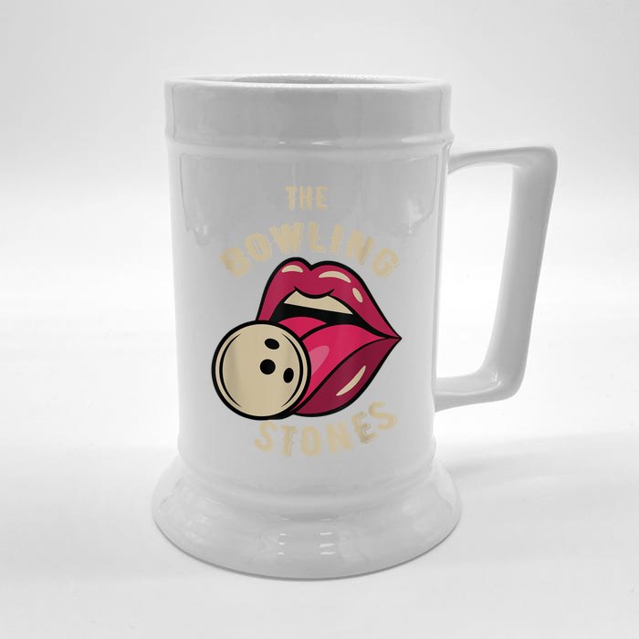 Funny Pun Bowling Stone Front & Back Beer Stein