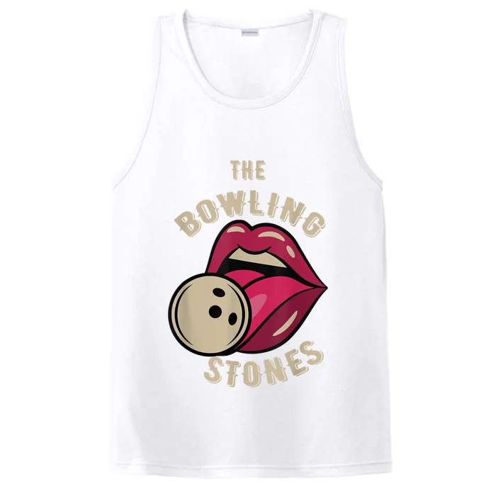 Funny Pun Bowling Stone Performance Tank