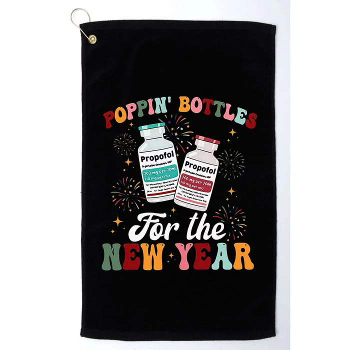 Funny Poppin Bottles For The New Year Icu Nurse Propofol Crna Platinum Collection Golf Towel