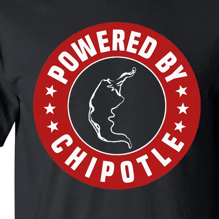 Funny Powered By Chipotle Design Chili Pepper Tall T-Shirt