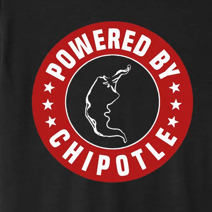 Funny Powered By Chipotle Design Chili Pepper ChromaSoft Performance T-Shirt