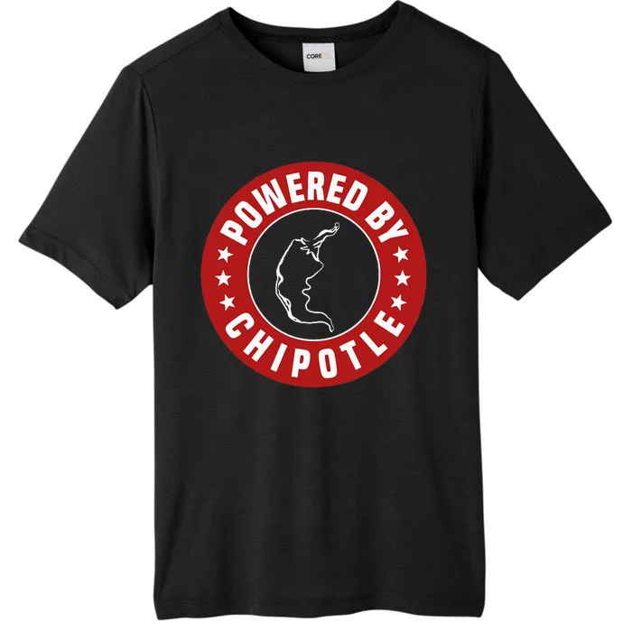 Funny Powered By Chipotle Design Chili Pepper ChromaSoft Performance T-Shirt