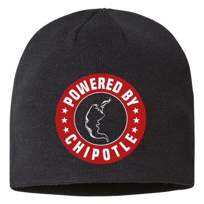 Funny Powered By Chipotle Design Chili Pepper 8 1/2in Sustainable Knit Beanie