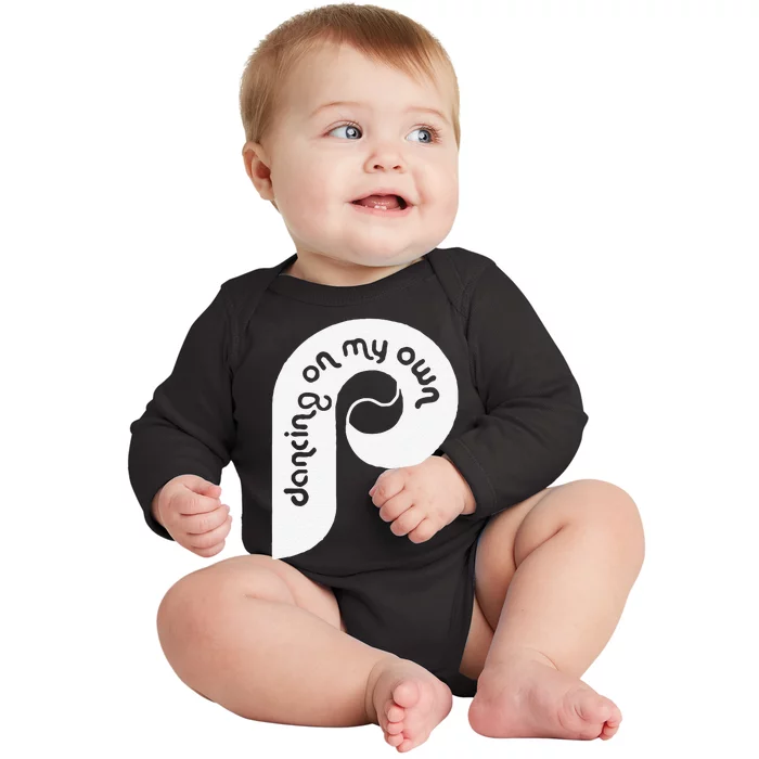 Funny Philadelphia Baseball I Keep Dancing On My Baby Long Sleeve Bodysuit