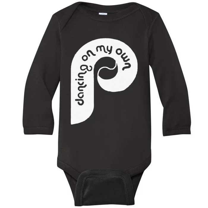 Funny Philadelphia Baseball I Keep Dancing On My Baby Long Sleeve Bodysuit