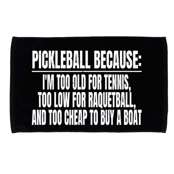 Funny Pickleball Because Pickleball Saying Pickleball Quote Cool Gift Microfiber Hand Towel