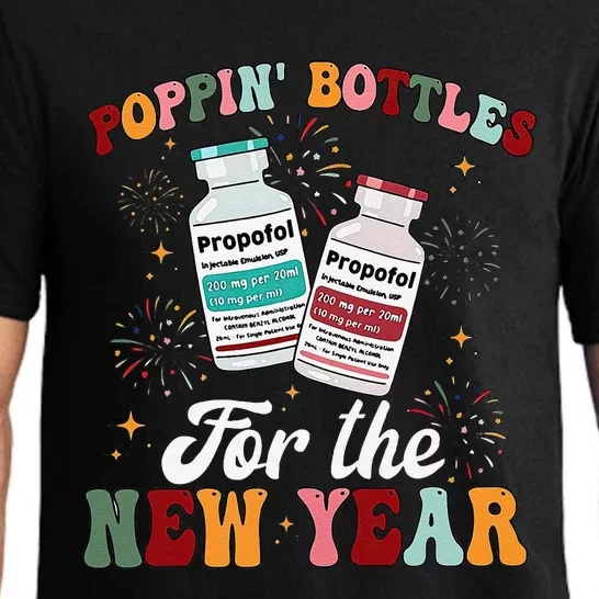 Funny Poppin Bottles For The New Year Icu Nurse Propofol Crna Pajama Set