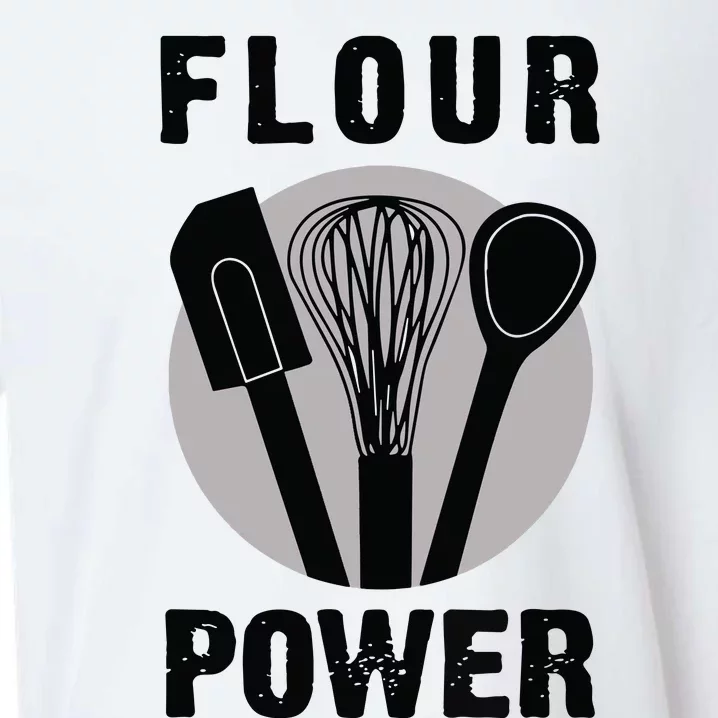 FLOUR POWER Baking Cooking Bread Making Chefs Sueded Cloud Jersey T-Shirt