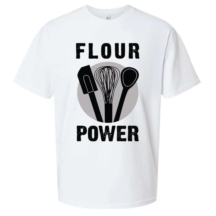 FLOUR POWER Baking Cooking Bread Making Chefs Sueded Cloud Jersey T-Shirt