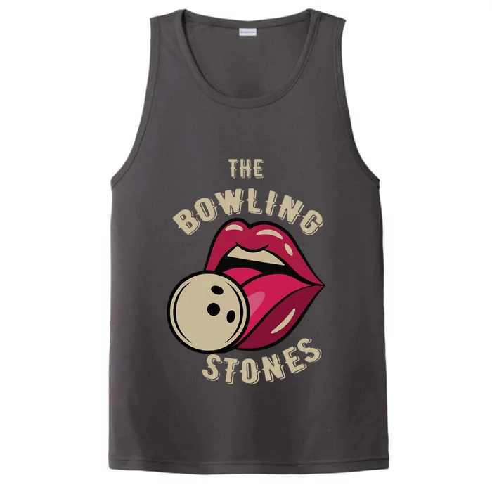 Funny Pun Bowling Stone Performance Tank