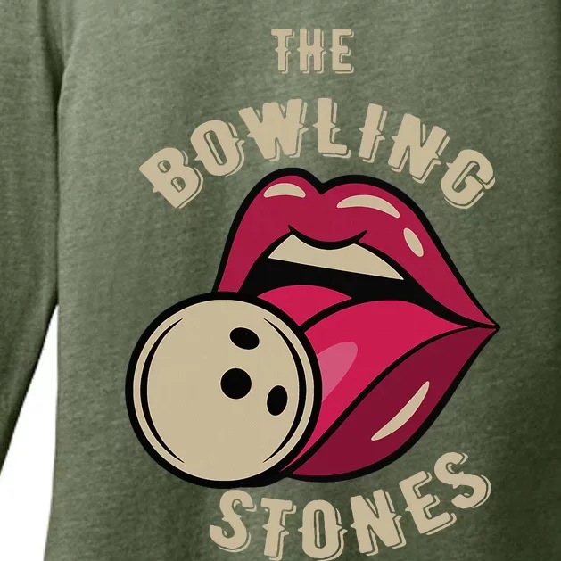 Funny Pun Bowling Stone Womens CVC Long Sleeve Shirt